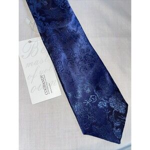Coofandy Men’s Dress Tie Size 56” Blue Floral Silk Business Formal